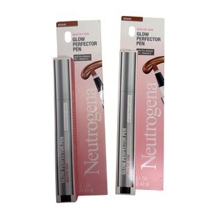 Lot Of 2 Neutrogena Healthy Skin Glow Perfector Pen W/vitamin E/B5 Medium Shade